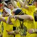 Michigan fans dance to a Lady Gaga song during a taping of ESPN's College Game Day at Crisler Arena on Saturday morning. Melanie Maxwell I AnnArbor.com